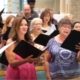 A choir singing in Cree
