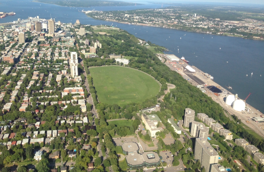 Aerial view Plains of Abraham