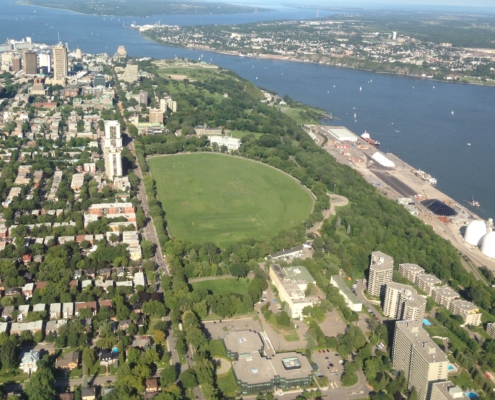 Aerial view Plains of Abraham